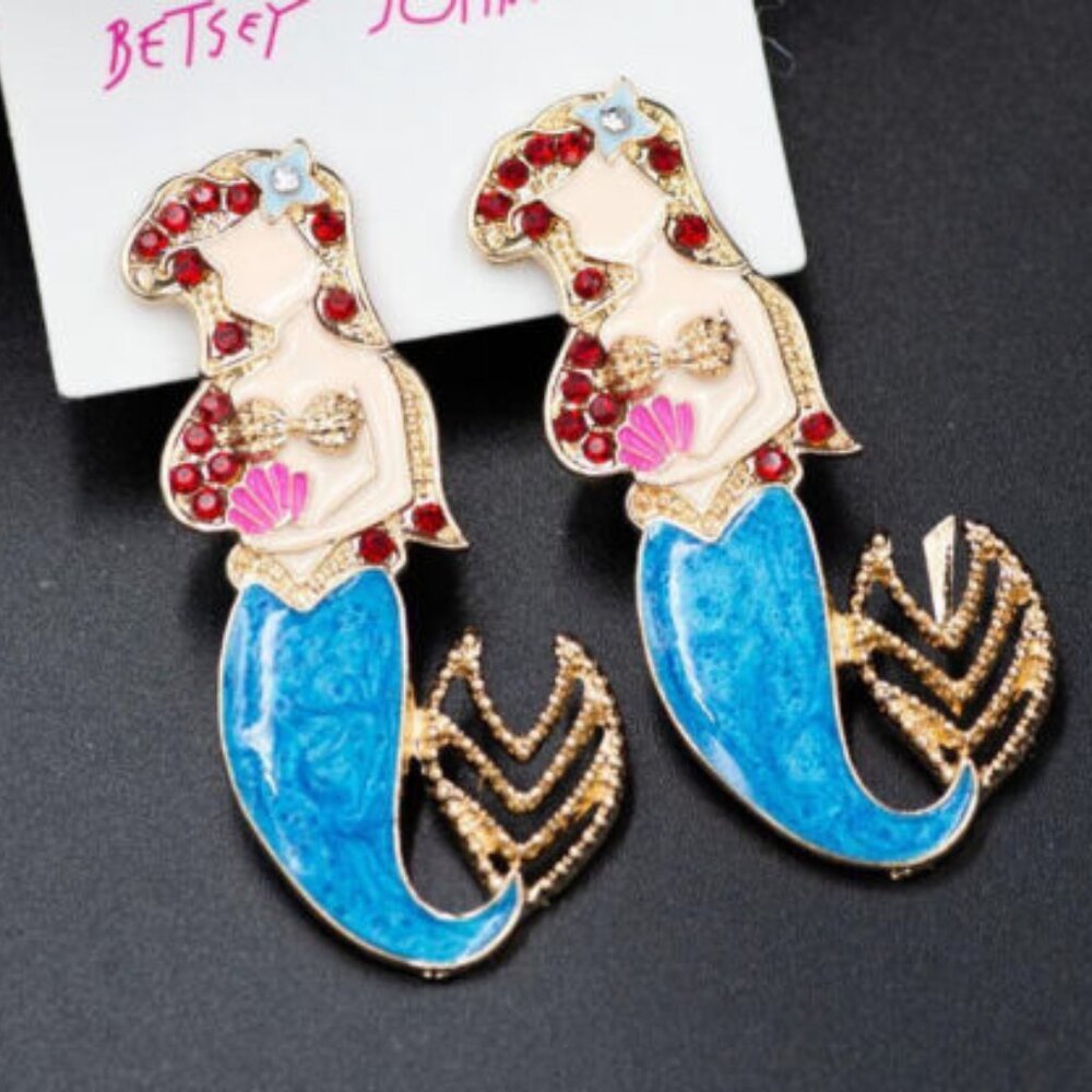 Betsey Johnson Mermaid Earrings Buy one get one free